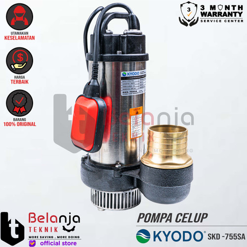 [EZM.3503002] Kyodo Pompa Celup SKD 755 SA 3" Inch 750 Watt Sedot Air Kolam SKD755SA