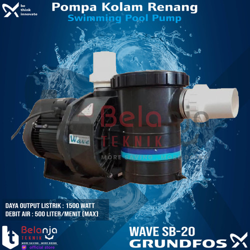 [EZM.3503016] Grundfos Pompa Kolam Renang Wave SB-20 2 HP 2 Inch Swimming Pool Pump