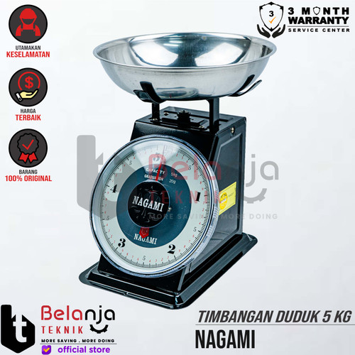 [EZM.3503018] Nagami Timbangan Duduk Jarum 5 Kg Alat Pengukur Bahan Kue 5Kg