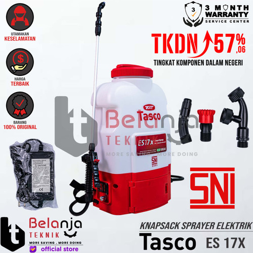 [EZM.3503048] Tasco Knapsack Sprayer Elektrik ES 17 X Alat Semprot Hama ES 17X