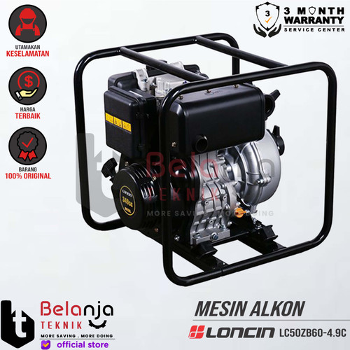 [EZM.3503189] Loncin Mesin Pompa Air Diesel Irigasi Alkon 2" LC 50ZB 60-4.9 C 2 Inch
