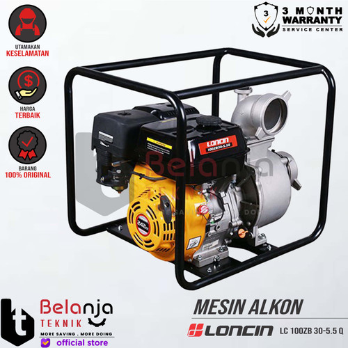 [EZM.3503193] Loncin Mesin Pompa Air Bensin Irigasi Alkon LC 100ZB 30-5.5 Q 4 Inch