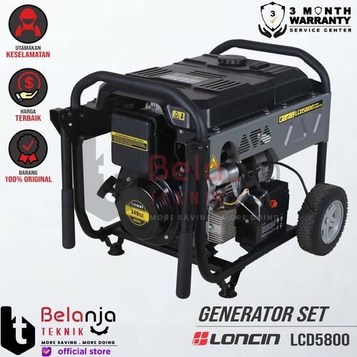 [EZM.3503218] Loncin Generator Set Solar LCD5800 2800 Watt Genset LCD 5800 1 Phase