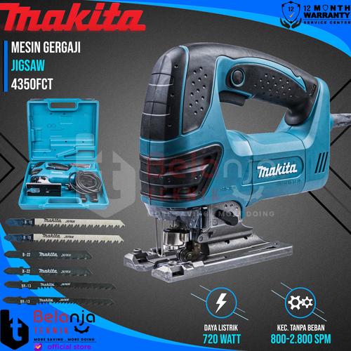 [EZM.3503293] Makita Mesin Gergaji Listrik Orbital Jigsaw 4350 FCT Jig Saw 4350FCT
