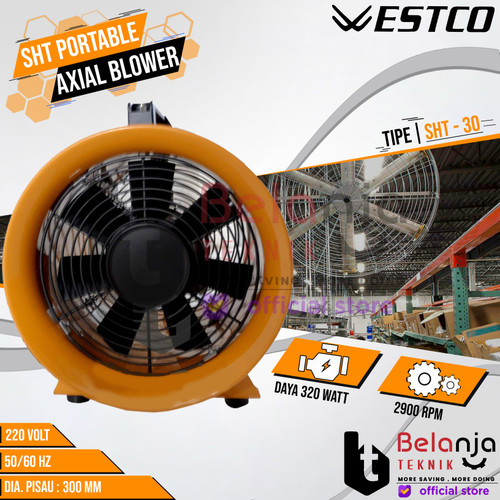 [EZM.3503301] Westco SHT Portable Axial Blower Portabel Ventilator SHT 30 12 Inch