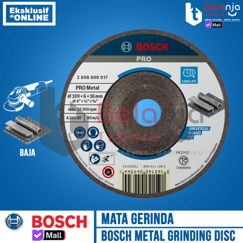 [EZM.3503362] Bosch Batu Gerinda 4 Inch X 6 MM Mata Gurinda Poles Grinding Wheel