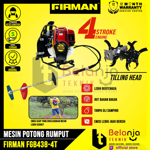 [EZM.3503374] Firman Mesin Potong Rumput Gendong FGB 438 4 Tak Plus Tilling Head