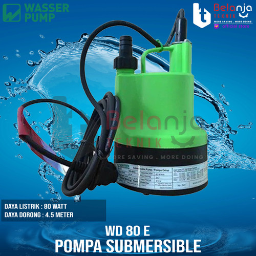 [EZM.3503433] Wasser Submersible Pump WD 80E 80 Watt Mesin Pompa Celup WD 80 E