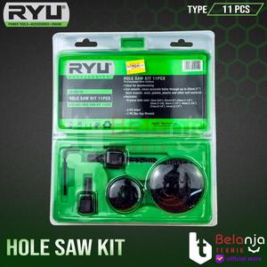 [EZM.3503553] Ryu Hole Saw Kayu Kit Set 11 Pcs Mata Bor Kayu Set 11pcs Pelubang Pipa