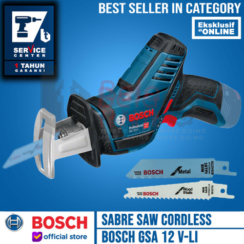 [EZM.3503563] Bosch Sabre Saw Cordless GSA 12V-LI Mesin Gergaji Baterai SOLO 12 V Unit Only