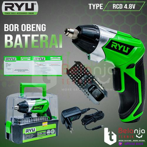 [EZM.3503586] Ryu Bor Obeng Beterai Cordless RCD 4.8 V Screwdriver Set RCD 4.8V USB