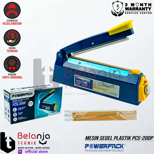 [EZM.3503613] Powerpack Mesin Press Plastik Manual SP 200 20 CM Hand Sealer SP200