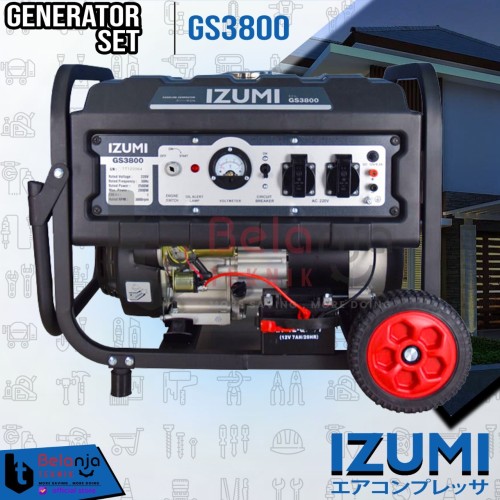 [EZM.3503640] Izumi NLG Genset Bensin GS3800 Generator Set Listrik 2800 Watt GS 3800
