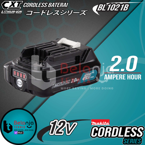 [EZM.3503643] Makita Baterai 12V Max 2 Ah BL1021B Battery Lithium Ion BL 1021 B CXT