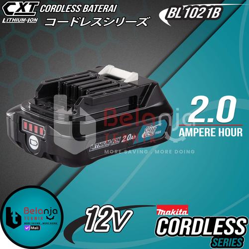 [EZM.3503643] Makita Baterai 12V Max 2 Ah BL1021B Battery Lithium Ion BL 1021 B CXT