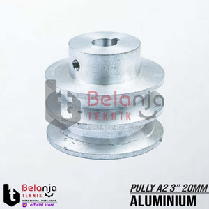 [EZM.3503694] Pully Aluminium A 2 Jalur 3 Inch As 20 Mm Pulley Puli A2 3" As 20mm