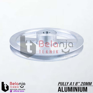 [EZM.3503696] Pully Aluminium A 1 Jalur 8 Inch As 20 Mm Pulley Puli A1 8" As 20mm