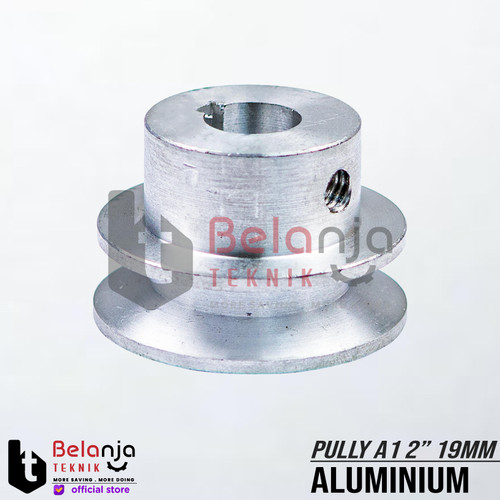 [EZM.3503713] Pully Aluminium A 1 Jalur 2" Lubang As 19 Mm Pulley Puli A1 2Inch 19MM