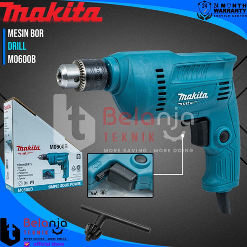 [EZM.3503750] Mesin Bor Tangan Maktec M0600B 350 Watt 10 MM Bor Makita M 0600 B
