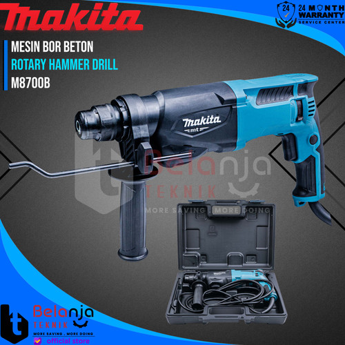 [EZM.3503752] Makita MT Mesin Bor Beton M8700B 710 Watt Rotary Hammer SDS M 8700 B