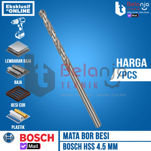 [EZM.3503778] Bosch Mata Bor Besi 4.5mm HSS-G HSS G 4.5 mm Metal Drill Bits Bosch