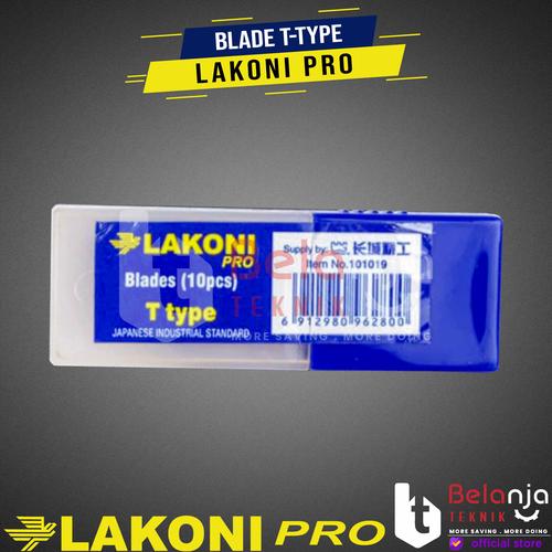 [EZM.3503782] Lakoni Pro Isi Pisau Cutter Lipat T-Type Pemotong Kertas Isi 10 Pcs