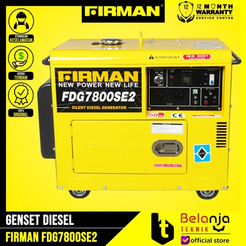 [EZM.3503857] Firman Generator Set Diesel FDG 7800 SE2 Genset Silent FDG7800SE2 5 Kw