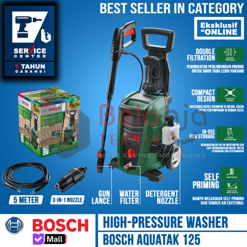 [EZM.3503879] BOSCH Mesin Cuci 125 BAR Aquatak 125 AQT 125 Jet Cleaner 1500 WATT