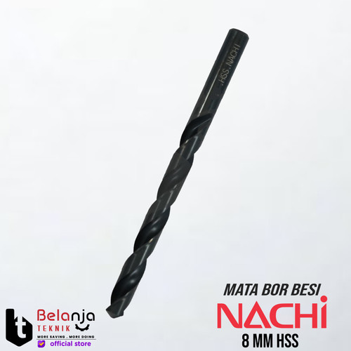 [EZM.3503923] Nachi Mata Bor Besi HSS 8 mm Shank Lurus Drill Bit 8mm Original