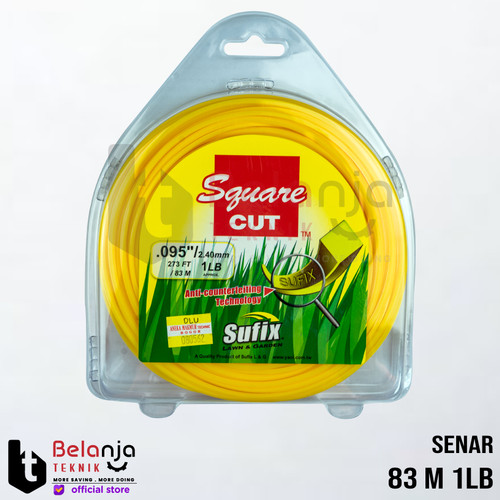 [EZM.3503939] Sufix Tali Senar Mesin Potong Rumput Kotak 83 Meter Trimmer Line 2.4MM