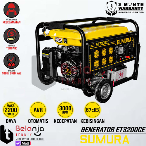 [EZM.3503979] SUMURA ET 3200 CE Generator Set 2000 WATT Genset ET 3200CE TERMURAH