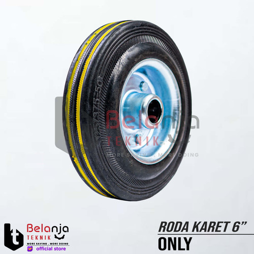 [EZM.3503986] Roda Karet Only 6" Inch Roda Trolly Trolley Tanpa Kaki Roda Etalase 6