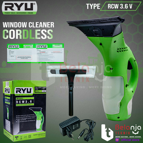 [EZM.3503990] RYU Mesin Pembersih Kaca Portable Cordless RCW 3.6 V Window Cleaner