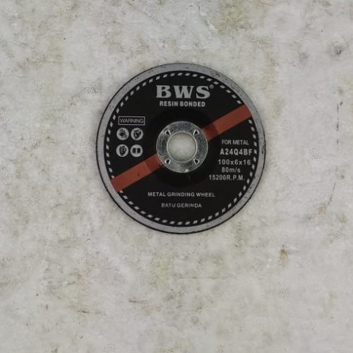 [EZM.3503993] BWS Batu Gurinda 4 Inch x 6 mm Mata Gurinda Poles Besi Grinding Wheel