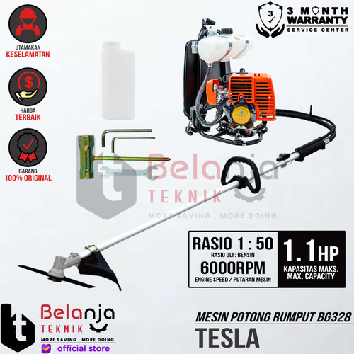 [EZM.3504002] Tesla Mesin Potong Rumput Gendong 328 Brush Cutter 2 Tak 328