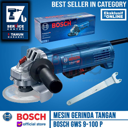 [EZM.3504031] Bosch Mesin Gerinda Tangan GWS 9-100 P 4 Inch Angle Grinder GWS9-100P
