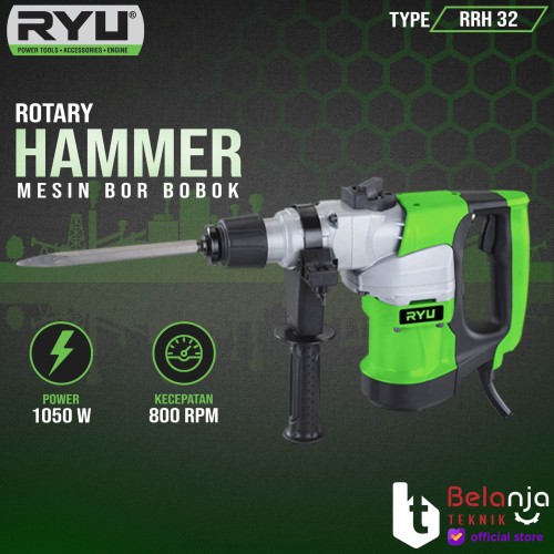 [EZM.3504082] RYU Mesin Bor Bobok BETON RRH 32 Demolition Hammer RRH32 1350 WATT