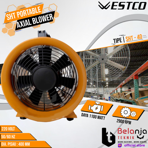 [EZM.3504136] Westco SHT Portable Axial Blower Portabel Ventilator SHT 40 16 Inch