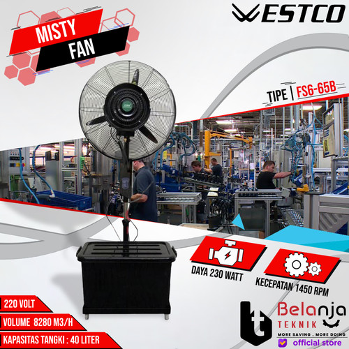 [EZM.3504140] Westco Misty Fan FS6 65B Kipas Angin Embun Halus 26 Inch FS6-65B