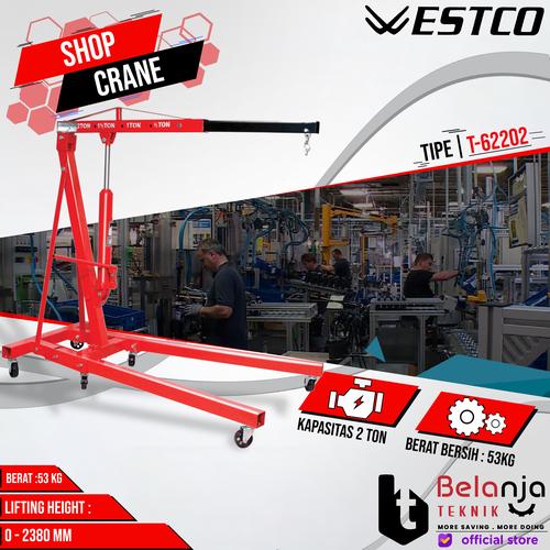 [EZM.3504141] Westco Shop Crane Engine T62202 2 Ton Alat Pengangkat Mesin 2000 Kg