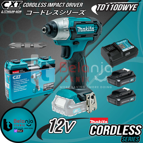 [EZM.3504345] MAKITA BOR OBENG Baterai TD 110 DWYE CORDLESS IMPACT DRIVER TD110DWYE