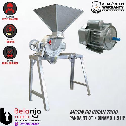 [EZM.3504350] PANDA Mesin Giling Tahu NT Series 8 Inch + Xinyu Elektro Motor 1.5 HP