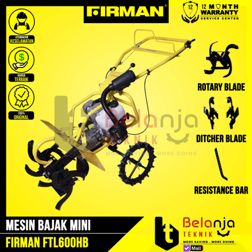 [EZM.3504354] Firman Mesin bajak mini FTL 600 HB Cultivator FTL 600HB PARIT FTL600HB