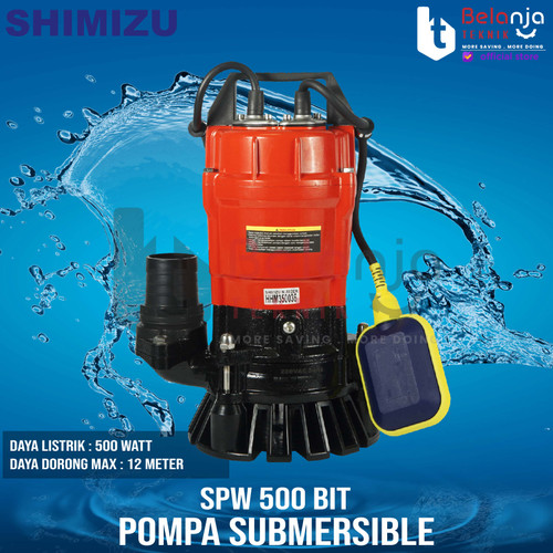 [EZM.3504536] Shimizu Pompa Air Celup SPW 500 BIT 2 Inch 12 Meter 500 Watt SPW500