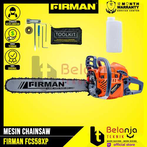 [EZM.3504608] FIRMAN Chainsaw FCS 58 XP 20 Inch SN Potong Gergaji Kayu 20" FCS58XP
