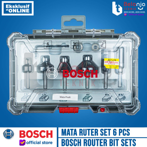 [EZM.3504655] Bosch Mata Ruter Set Profil 6 pcs Router Bit Sets Trim and Edging 6pcs
