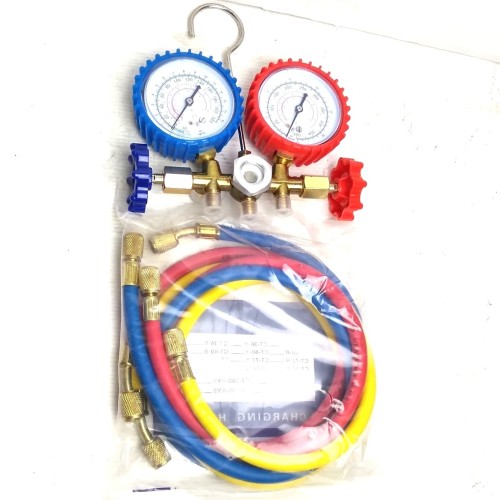 [EZM.3504701] PERANGKAT PERBAIKAN AC (BRASS MANIFOLD GAUGE SET)