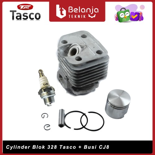 [EZM.3504708] Sparepart Potong Rumput - Blok Mesin Tasco 328 + Busi CJ8
