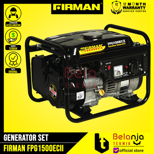 [EZM.3504739] Firman Mesin Generator Set FPG 1500 EC II Black Series Genset 900 Watt