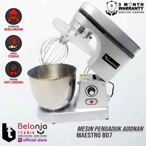 [EZM.3504748] MAESTRO Mesin Pengaduk Adonan 1 kg B 07 Mixer 300 WATT B07 6 Liter